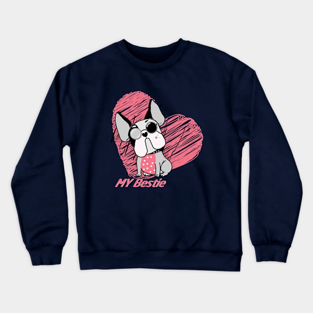 My Bestie puppy Crewneck Sweatshirt by TrendsCollection